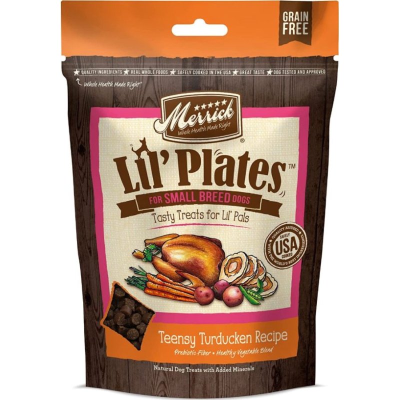 Merrick Lil' Plates Small Breed Treats Teensy Turducken Recipe - 5 oz Merrick Lil' Plates Small Breed Treats Teensy Turducken Recipe - 5 oz