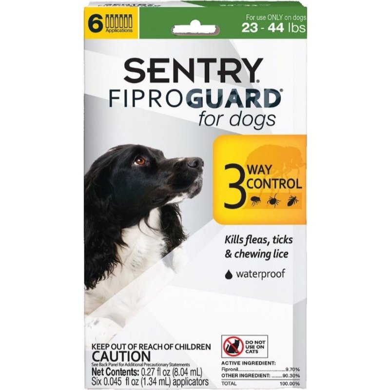 Sentry FiproGuard for Dogs - Dogs 23-44 lbs (6 Doses) Sentry FiproGuard for Dogs - Dogs 23-44 lbs (6 Doses)
