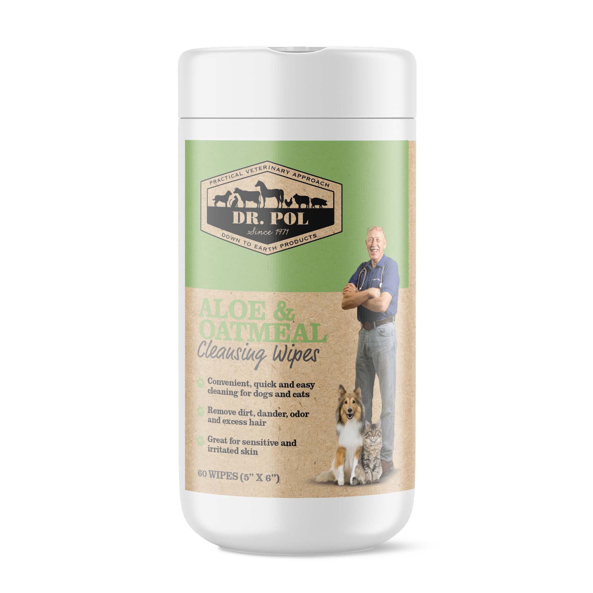 Dr. Pol Aloe Oatmeal Cleansing Wipes for Dogs and Cats 60 Count Dr. Pol Aloe Oatmeal Cleansing Wipes for Dogs and Cats 60 Count