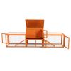 Large Triple-Compartment Rabbit Hutch - Orange
