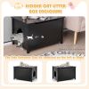 Wooden Cat Litter Box Enclosure with Top Opening Side Table