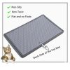 Cat Litter Mat, Kitty Litter Trapping Mat, Double Layer Mats with MiLi Shape Scratching design, Urine Waterproof, Easy Clean, Scatter Control 21" x 14
