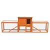 Large Triple-Compartment Rabbit Hutch - Orange