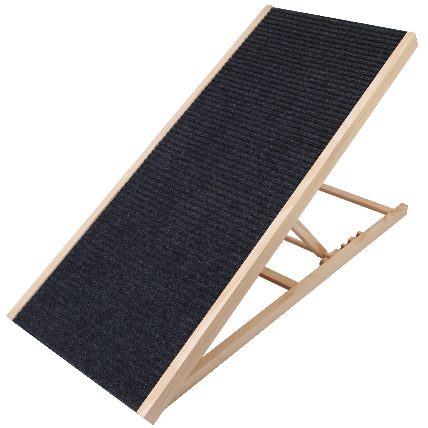 Foldable Wooden Dog Ramp for High Beds Non Slip Heights Adjustable Pet Cat Ramp for Couch Car SUV Foldable Wooden Dog Ramp for High Beds Non Slip Heights Adjustable Pet Cat Ramp for Couch Car SUV